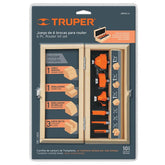 Juego de 6 barrenas mixtas para router truper..